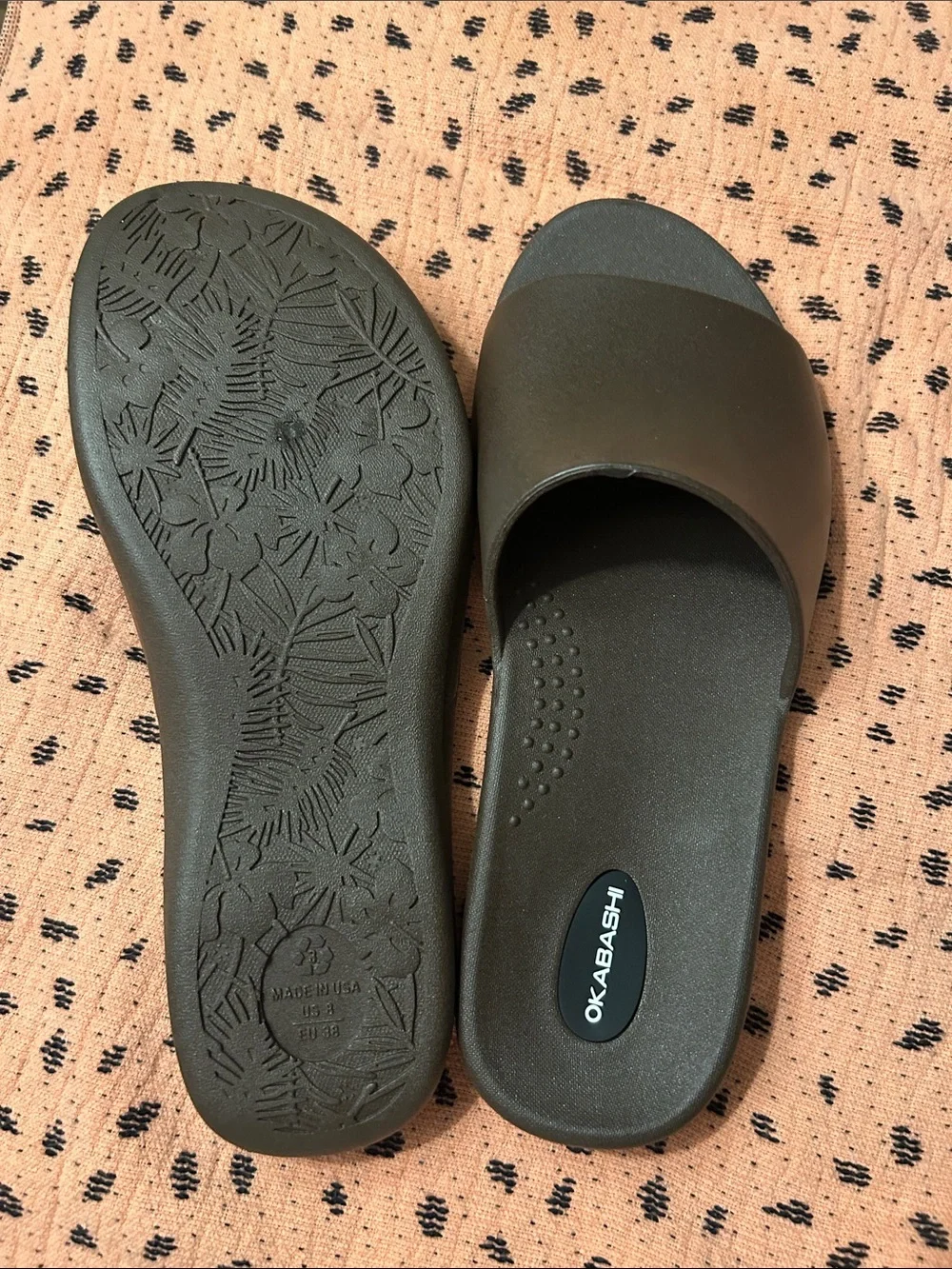 Okabashi Women’s   Brown Slide Sandals